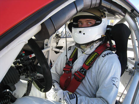 Johannes Stuck i VICI Racing's Porsche racer.